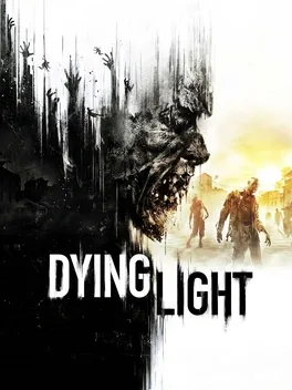 Dying Light title above a monstrous face with reaching hands and zombies in a sunlit city.