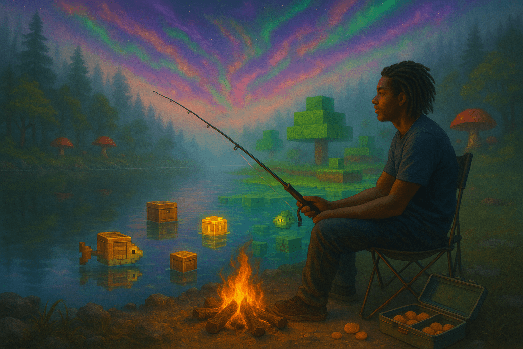 Video game fishing 