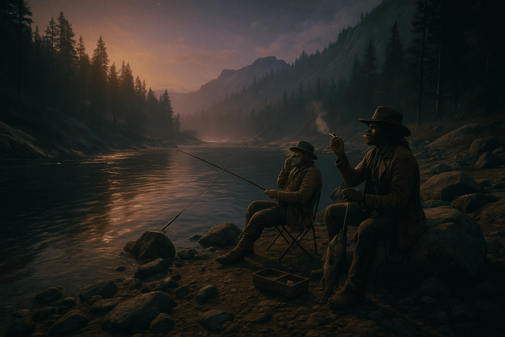 Video game fishing Dan & Grim LootCastPuff