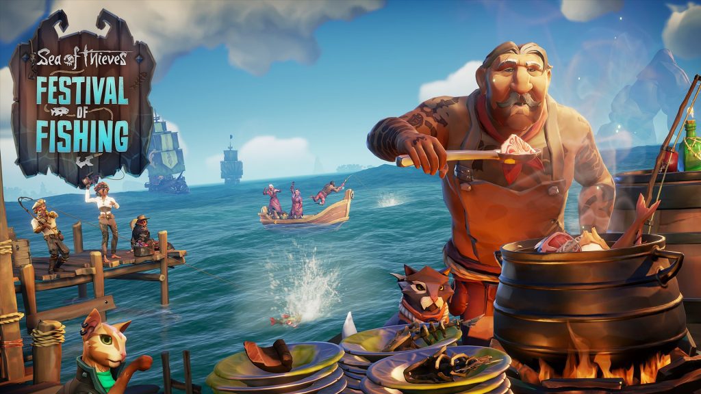 Video game fishing Sea of Thieves