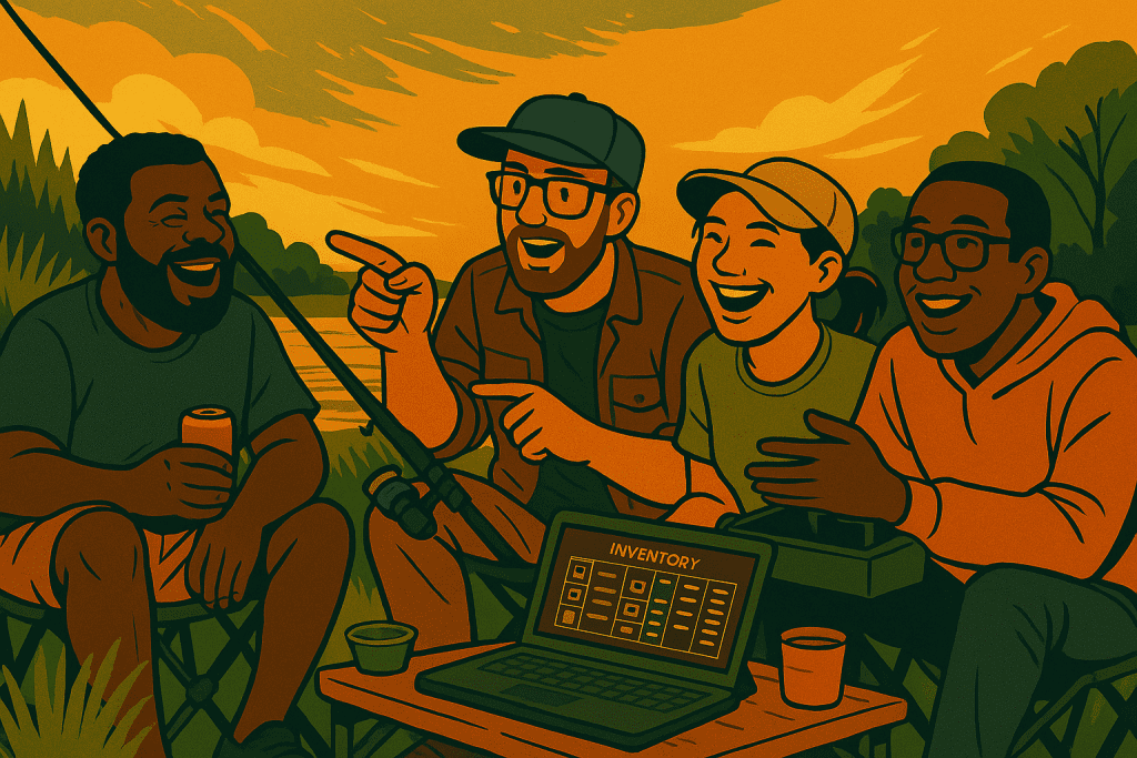 Fishing for gamers lan party